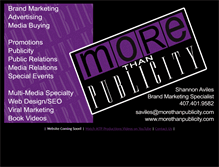 Tablet Screenshot of morethanpublicity.com